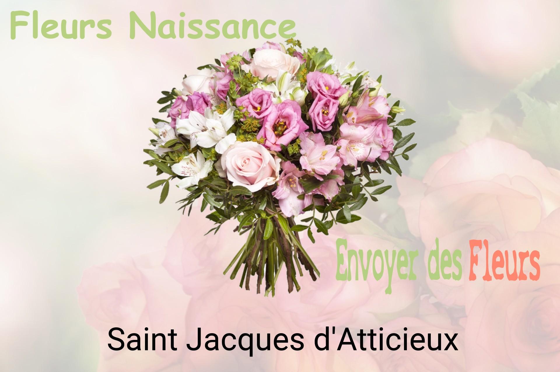 Bouquet de fleurs de naissance livré à Saint-Jacques-d'Atticieux