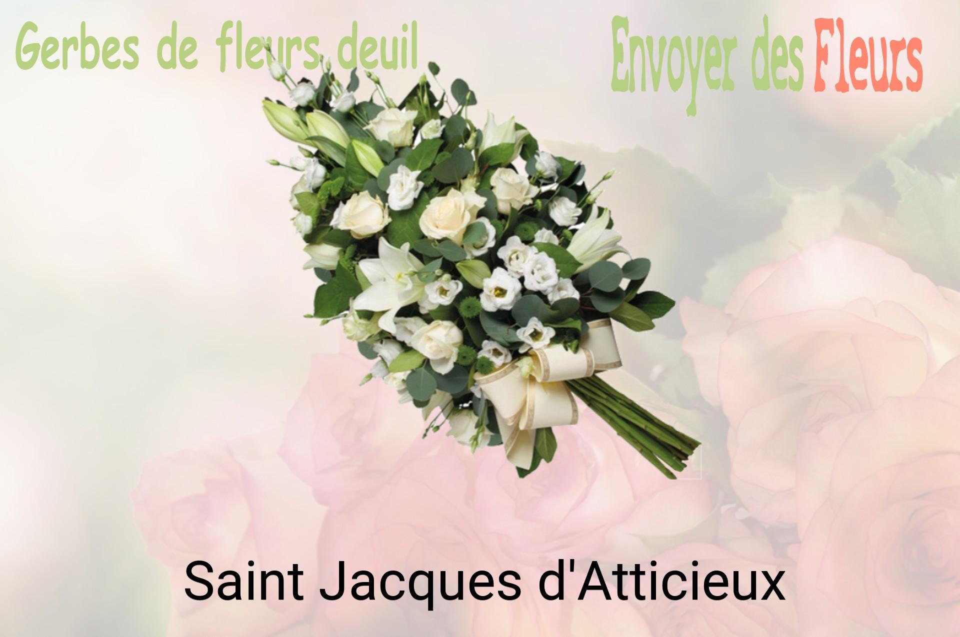 Gerbe de fleurs de deuil livrée à Saint-Jacques-d'Atticieux